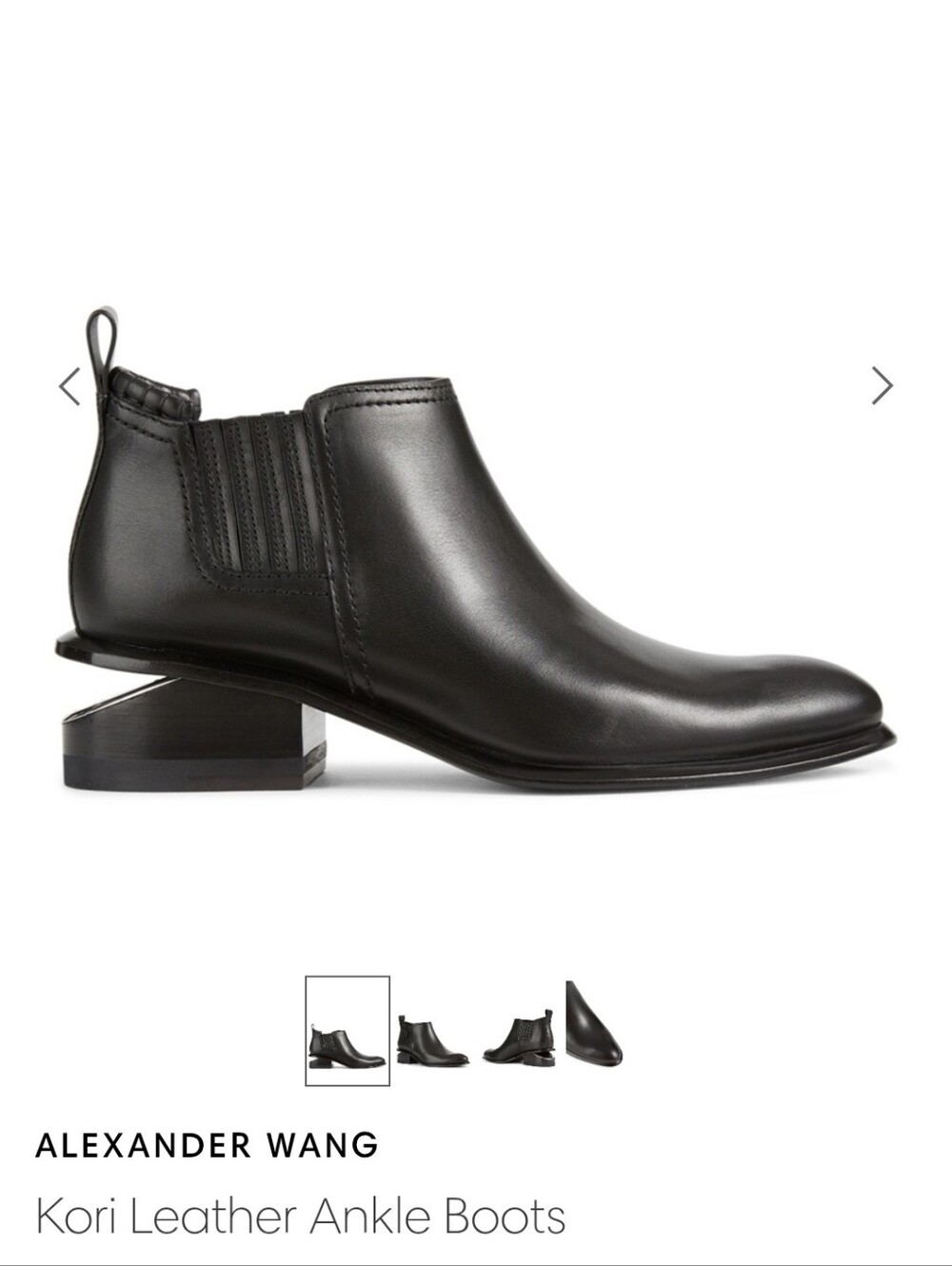 ALEXANDER WANG
Kori Leather Ankle Boots Sz 38